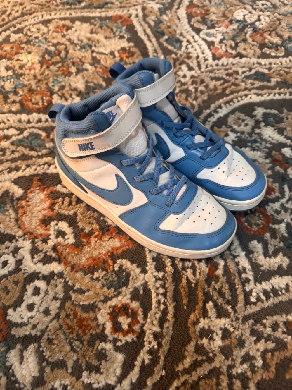 Nike Kids 3Y High-Top Dunks in Blue and White